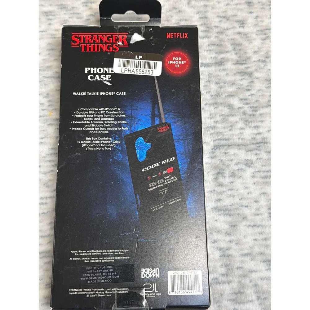 Stranger‎ Things Walkie Talkie iPhone 17 Phone Case NIB